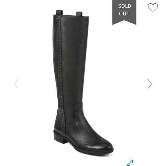 Sam Edelman Prina Studded Black Riding Boots, 9.5 - Picture 3 of 13